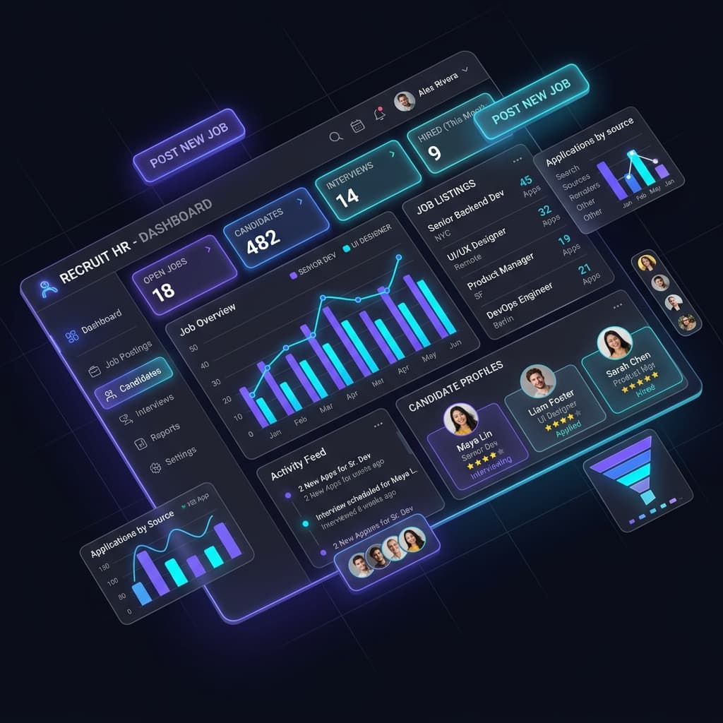 SaaS Recruitment Dashboard Mockup